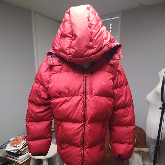 Polo Ralph Lauren Kids Red WARM Puffer Goose Down Coat Size 18 Clean! - Picture 1 of 6